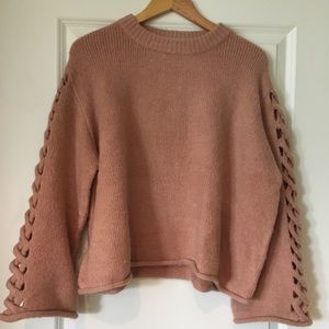 ZARA sweater with braided sleeve detail